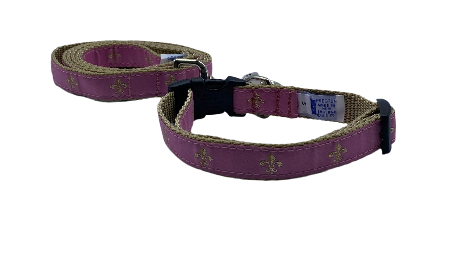 Pink Fleur De Lis Dog Collars, Harnesses, & Leads