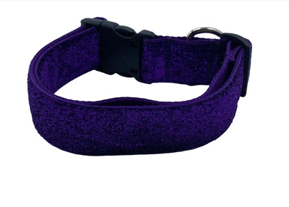 Purple Glitter Nylon Dog Collar (1.5" Wide).