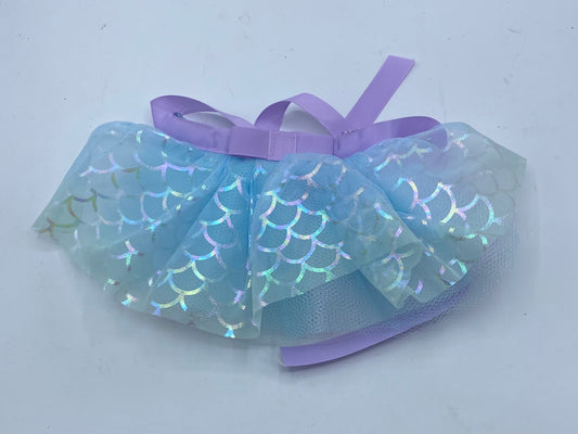 Blue Mermaid Scales Pet Tutu.