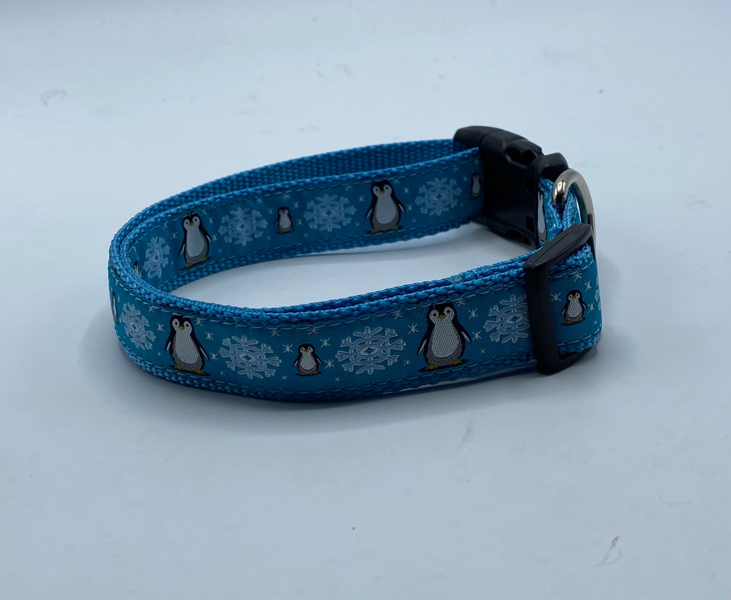 Winter Penguin Ribbon Collars or leads (1" Wide)