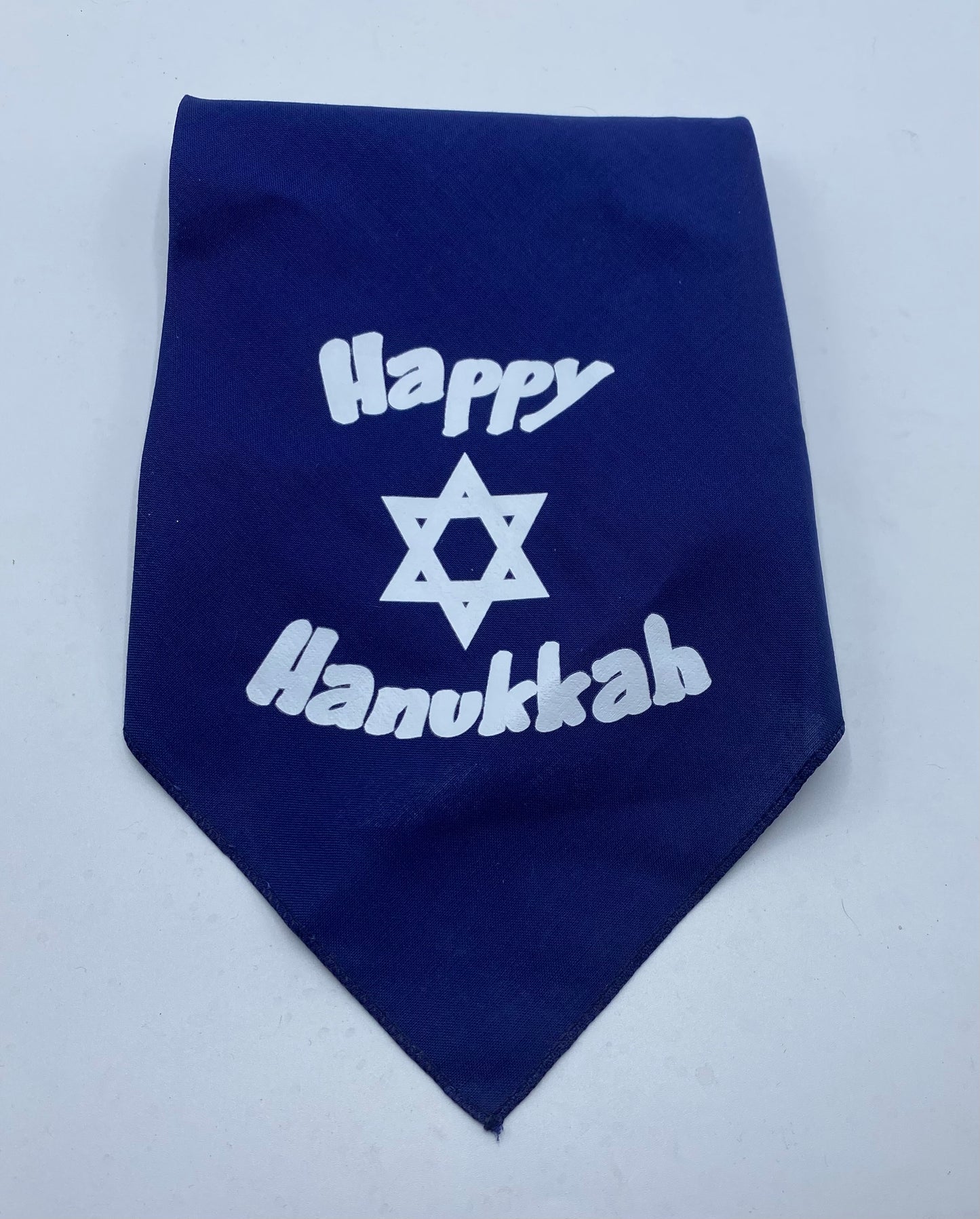 Happy Hanukkah Screen Print Dog Bandana 3