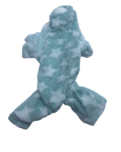 Green Star Plush Dog Pajamas