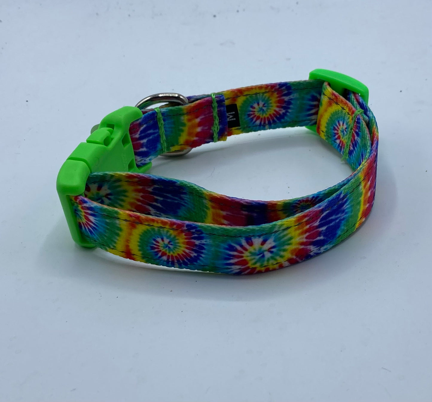 Reflective Pride Tie Dye Nylon Collars or Leads (1" Wide)