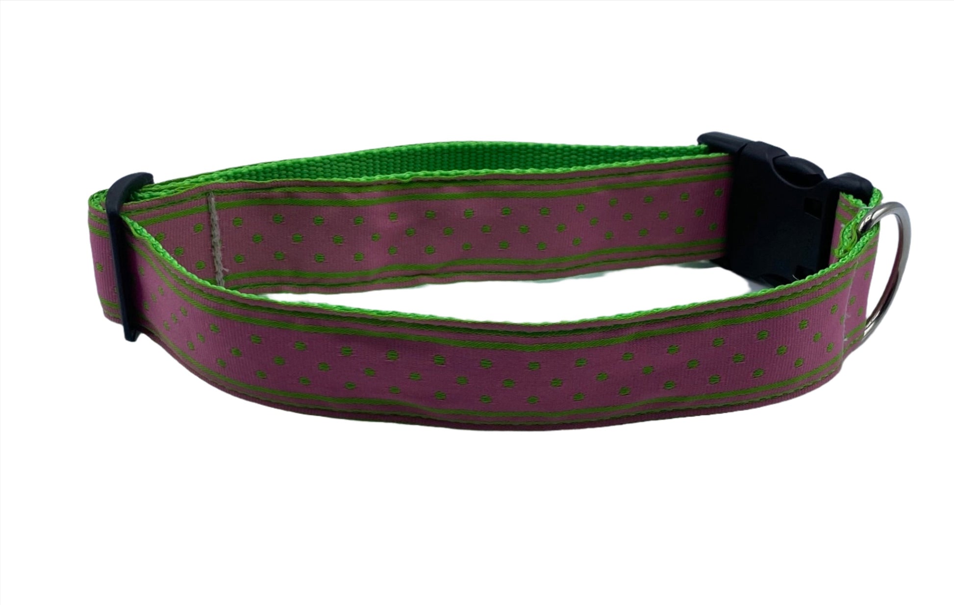 Pink Frog Freckles Dog Collars (1.5" Wide).