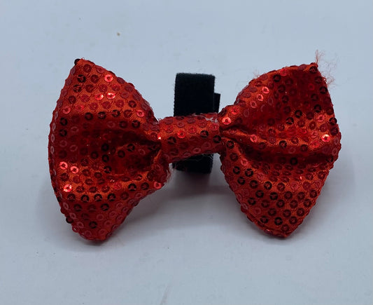 Red Sequined Pet Bowties