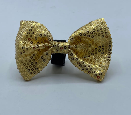 Gold Sequined Pet Bowties
