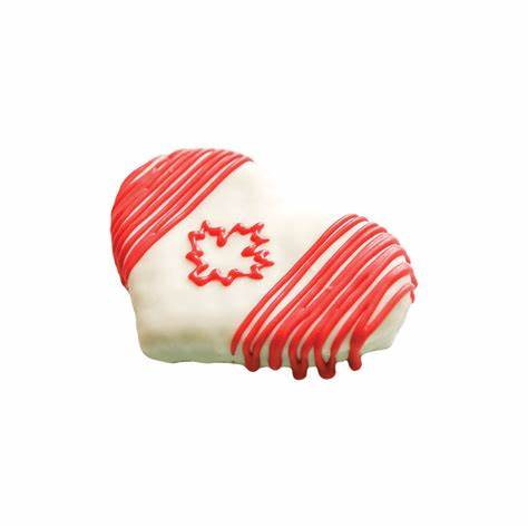 Canada Flag Heart Dog Treat.