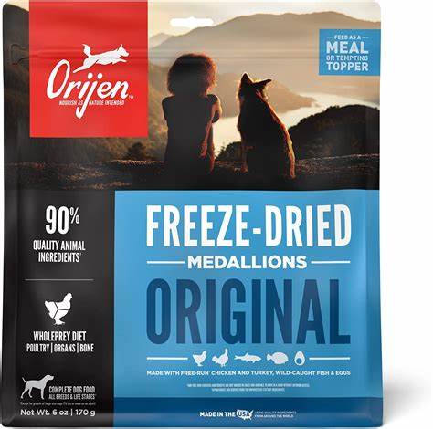 Orijen Freeze-Dried Medallions Original Raw Dog Food 6oz