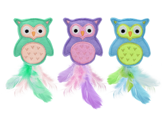 Felt Owl for Cats