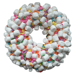 Gourmet Donut, Spring Marshmallow Candy Crunch Donut Dog Treat
