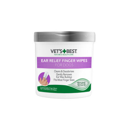 Vet's Best Dog Ear Relief Finger Wipes (50 ct.).