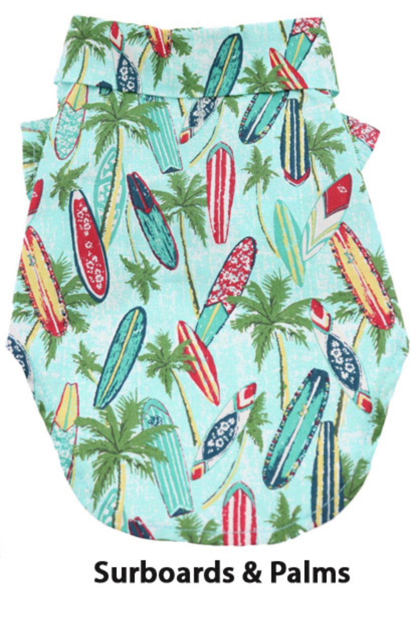 Hawaiian Camp Dog Shirt – Surfboards & Palms