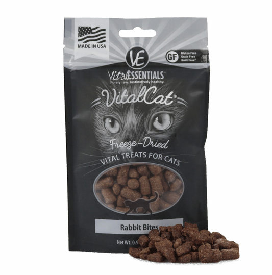 Vital Cat® Freeze-Dried Rabbit Bites Cat Treats, 0.9 oz by Vital Essentials.