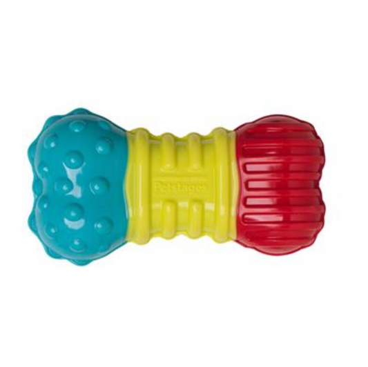 Petstages Multi-Squeak Bone Dog Chew Toy, Multicolor.