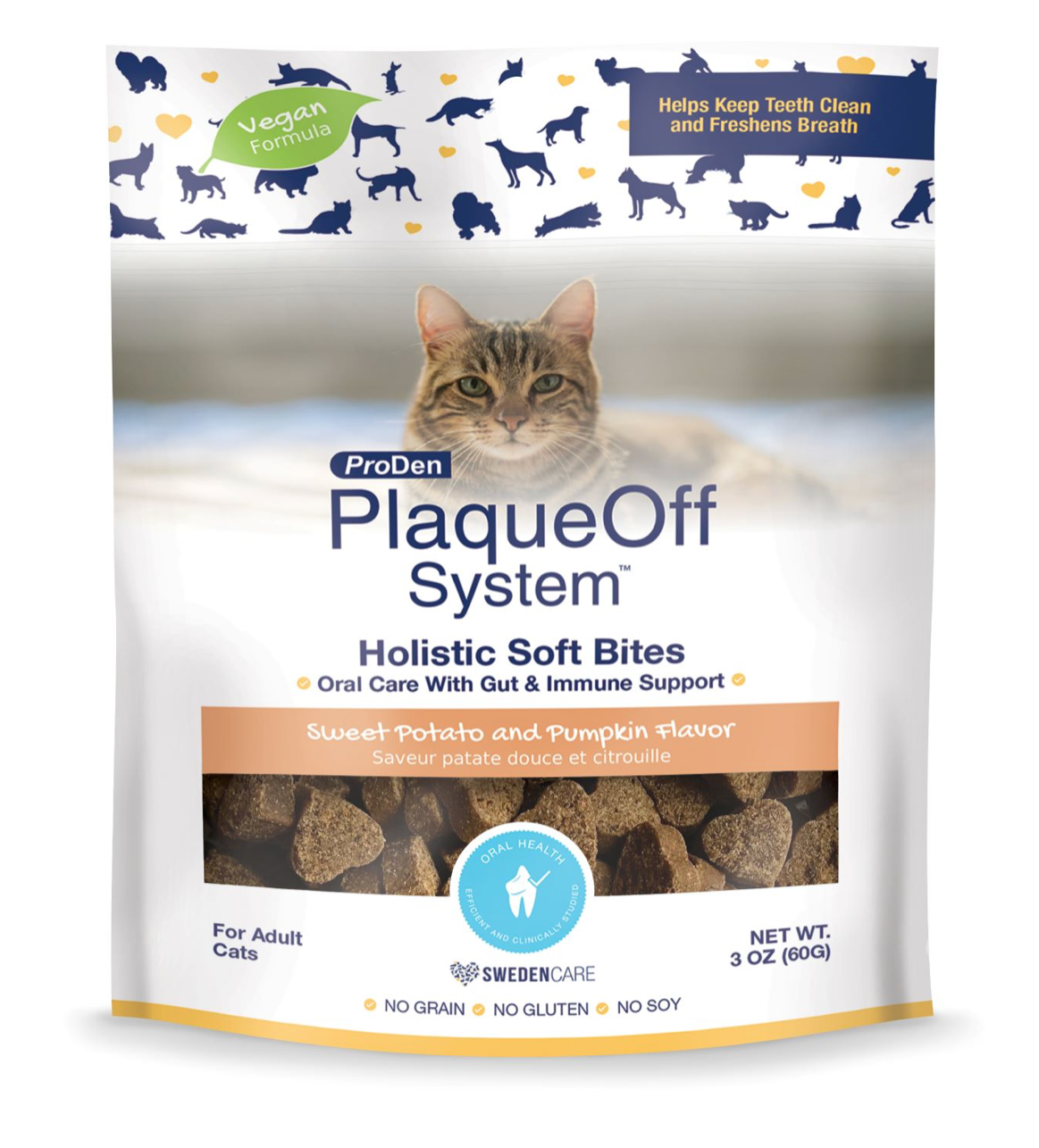 Holistic Soft Bites Cat Treat - Oral Care with Gut & Immune Support by PlaqueOff