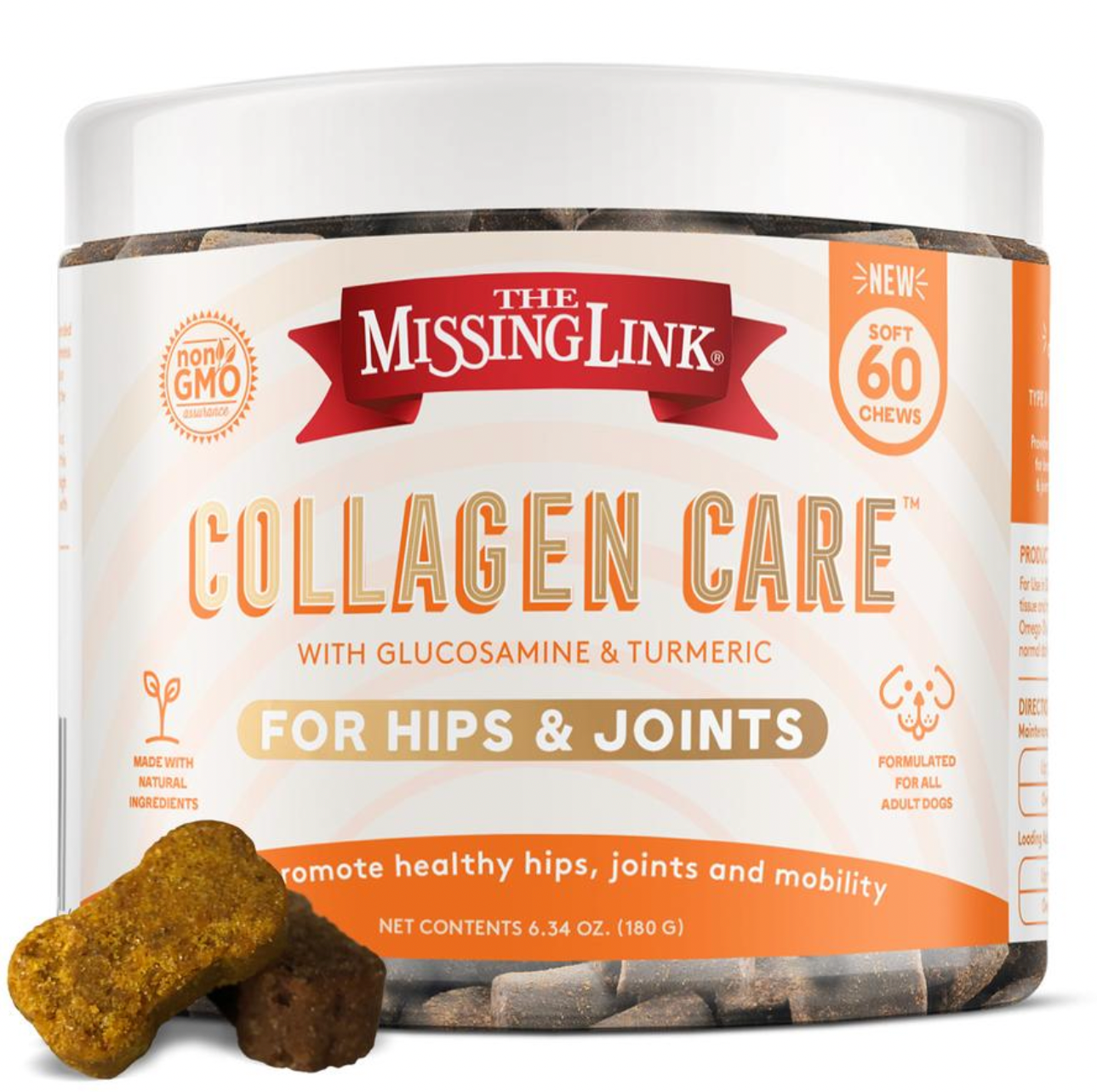 Collagen Care™ Hips & Joints Soft Dog Chews by The Missing Link