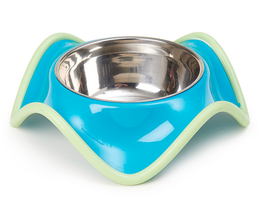 Milos Stainless Steel Pet Bowl, Teal