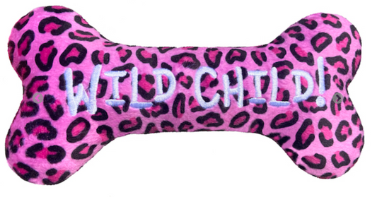 Wild Child Pink Bone Dog Toy.