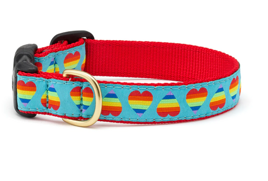 Rainbow Hearts Dog Leads & Collars.