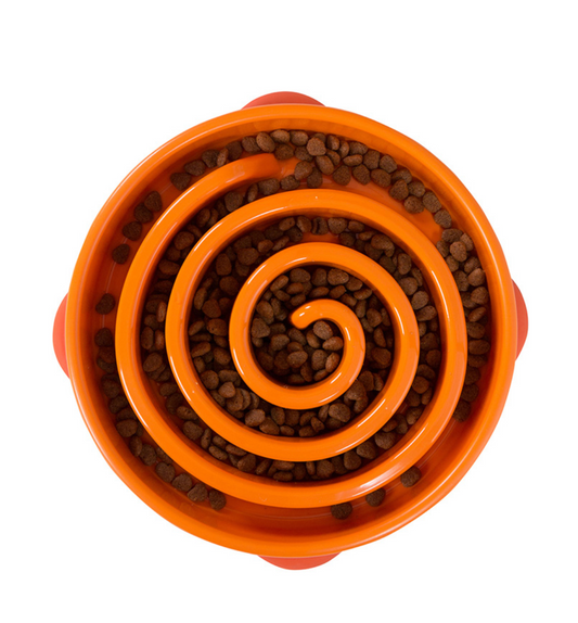 Fun Feeder Slo Dog Bowl Orange.