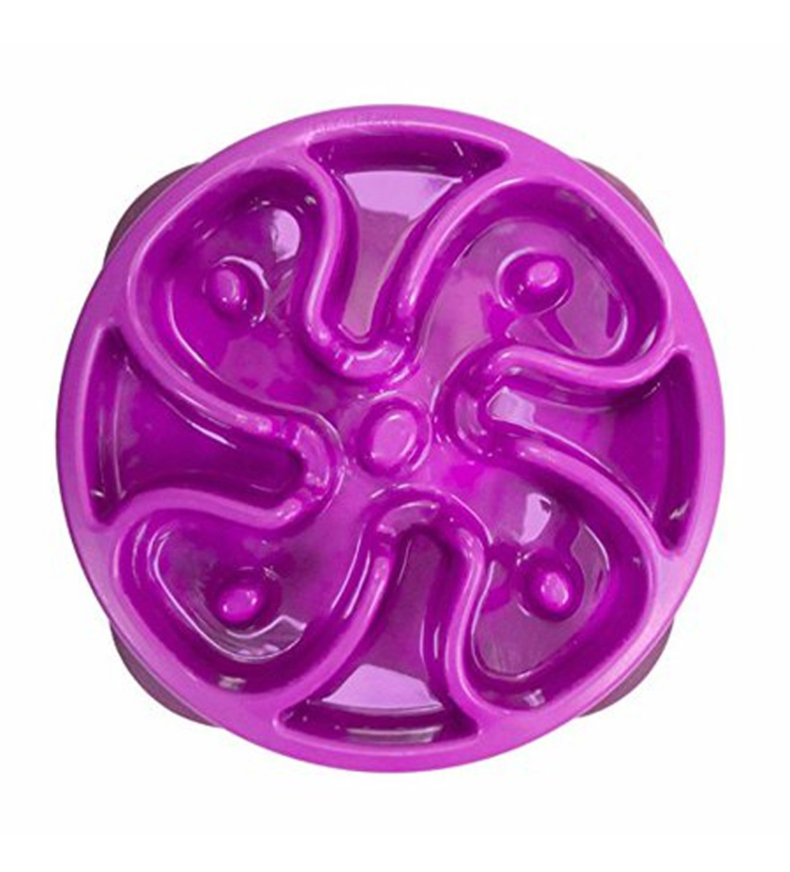 Fun Dog Feeder Slo Bowl Purple SM.