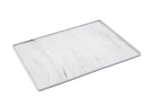 Marble Silicone Food Mat With Raised Edge.