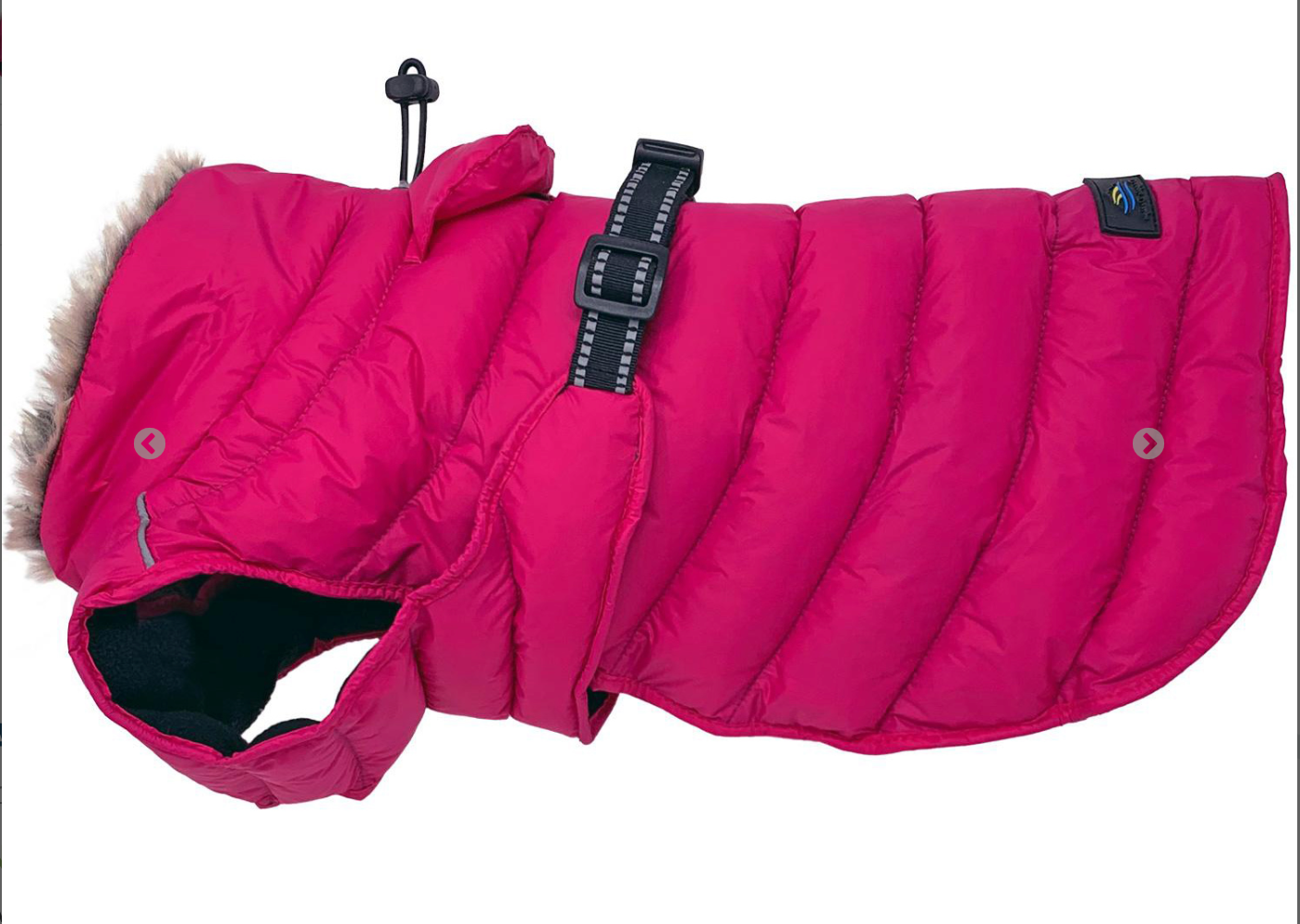 Alpine Extreme Weather Puffer Dog Coat - Pink Peacock.