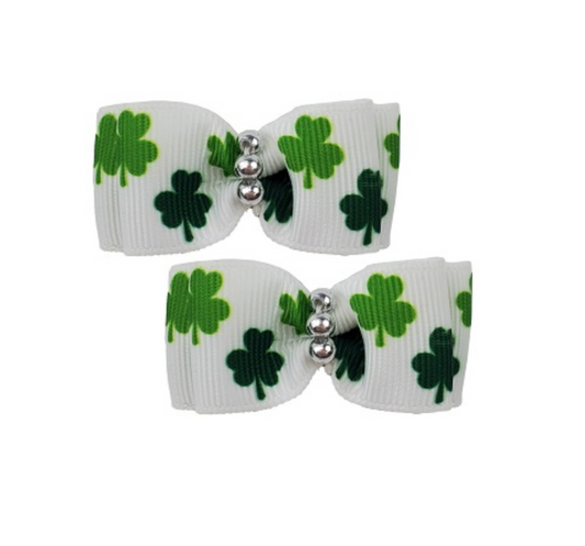 St. Patrick's Day Shamrock Pet Hair Bows.