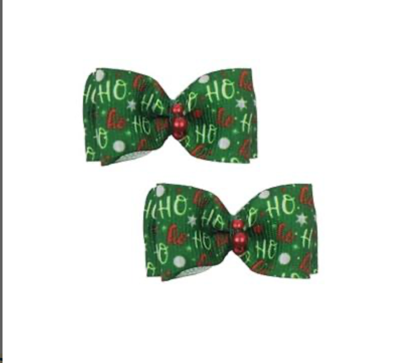 Ho Ho Ho Pet Hair Bows.