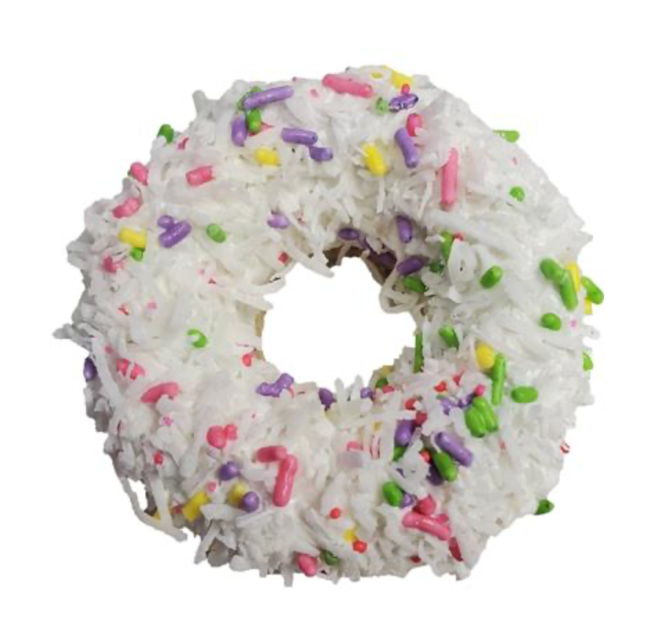 Gourmet Donut, Coconut Cottontail Donut Dog Treat.