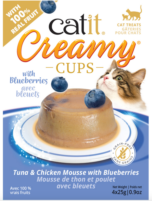 Catit Creamy Cups Tuna Chicken & Blueberries