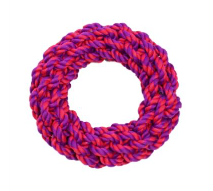 Rope Rings Purple / Magenta 7" Dog Toy.