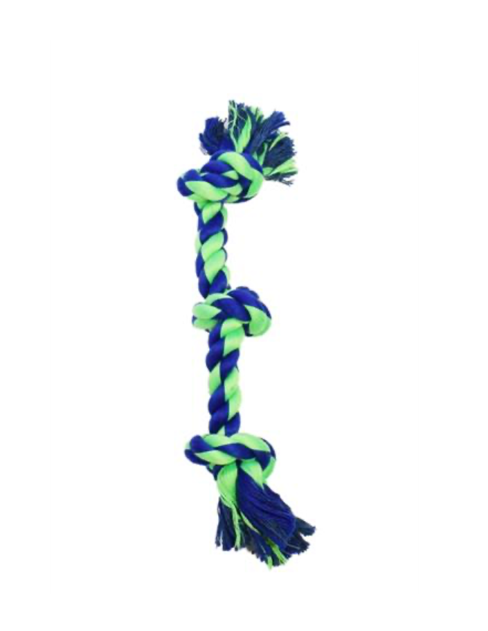 3 Knot Bone Blue / Green 10"