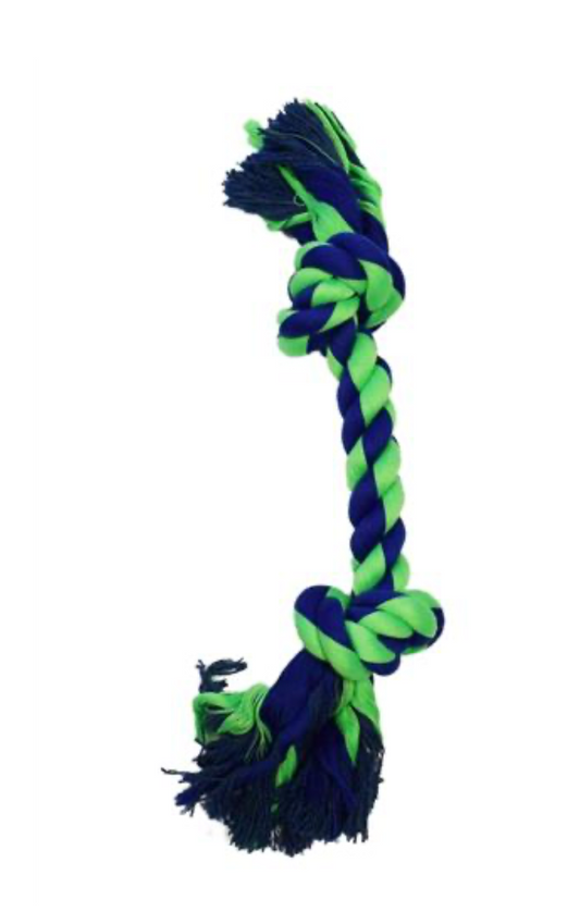 2 Knot Bone Blue / Green 14"