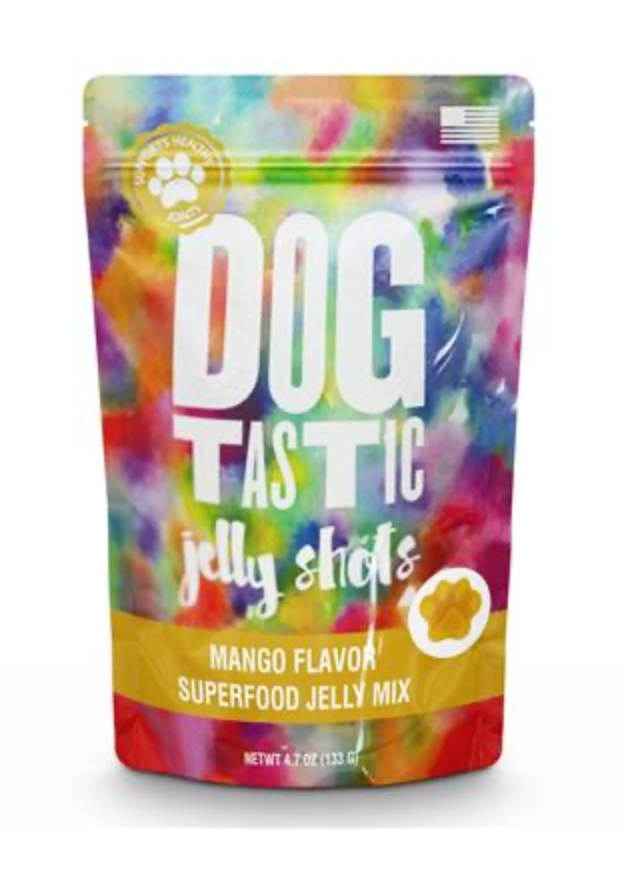 Dogtastic Jelly Shots Gelatin Mix for Dogs Mango Flavor.