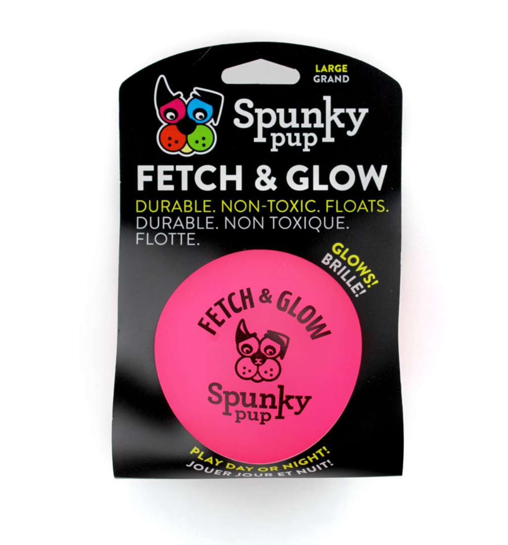 Spunky Pup Fetch & Glow Ball for Dogs.