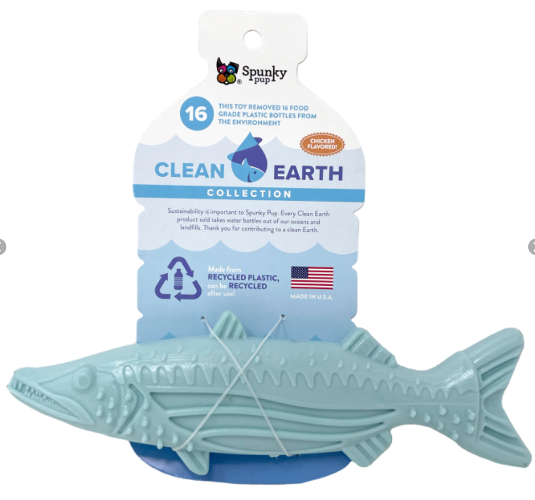 Clean Earth Recycled Chew Dog Toy - Barracuda.