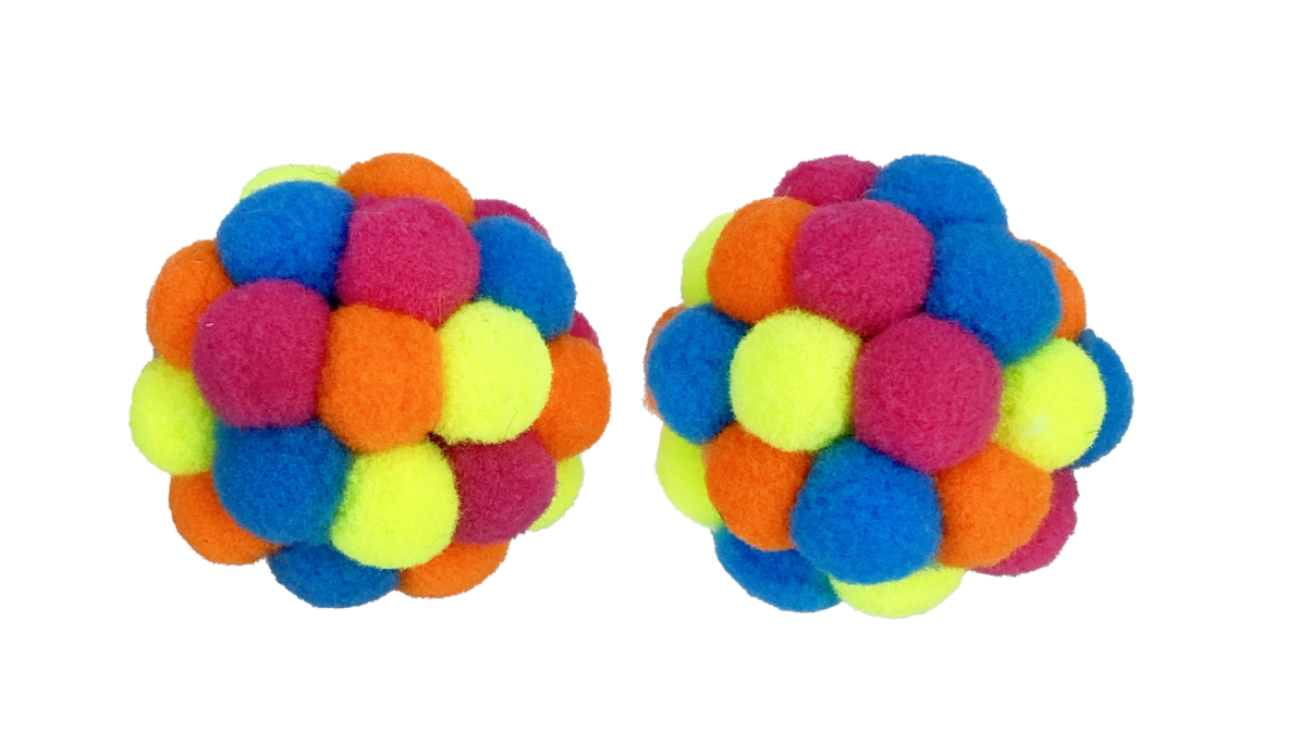 Pom Pom Rattle Cat Toy.