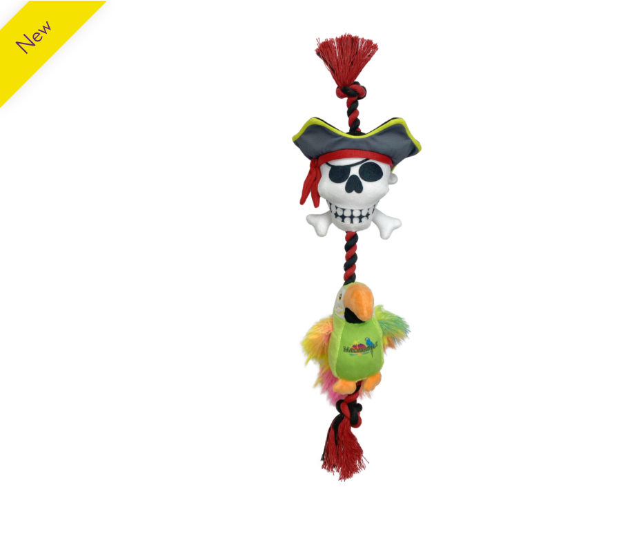 Margaritaville® Pirate and Parrot Rope Dog Toy.