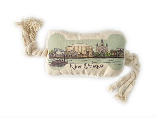 New Orleans Skyline Rope Pet Toy.