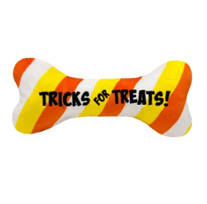 Tricks for Treats Bone Dog Toy.