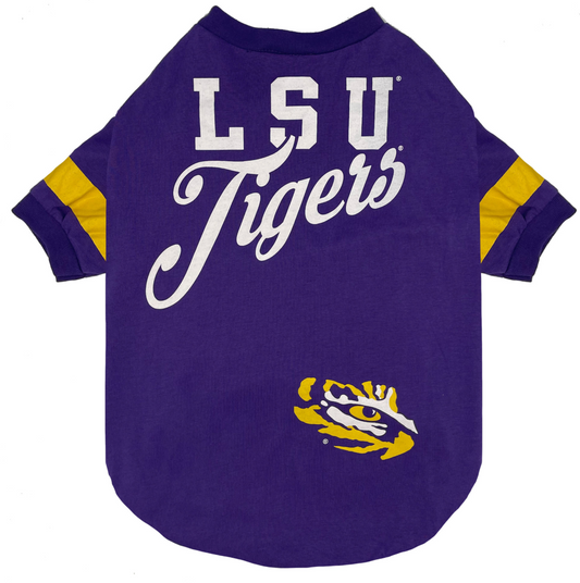 LSU Stripe Dog Tee