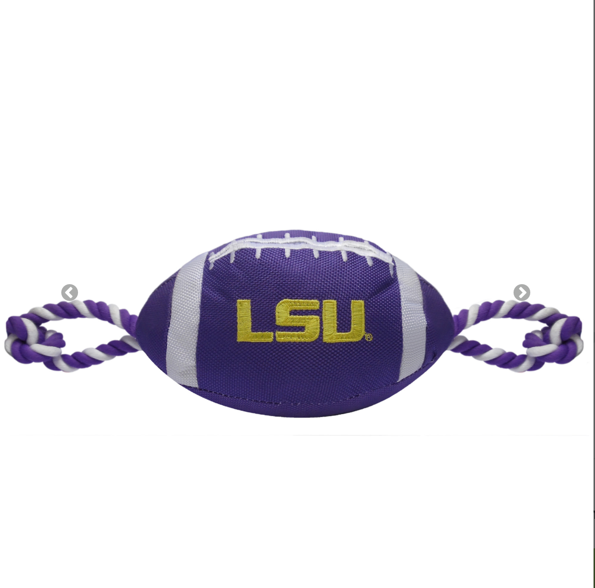 LSU Tigers Nylon Football Dog Toy