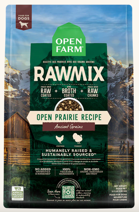 Open Prairie Ancient Grains RawMix for Dogs  3.5 Lb