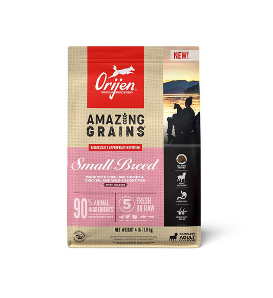 ORIJEN Amazing Grains Small Breed Dog Food 4lbs