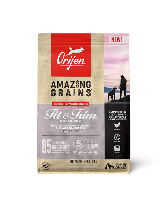 ORIJEN Amazing Grains Fit & Trim Dog Food 4lbs