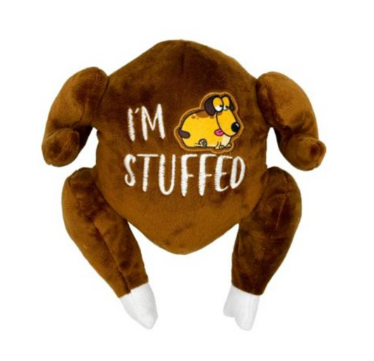 I'm Stuffed Turkey Dog Toy