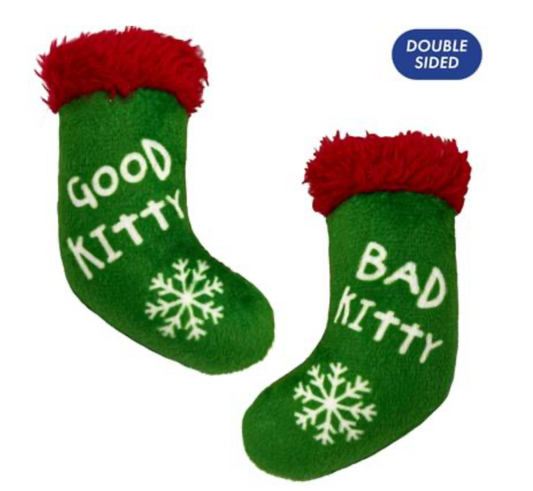 Good/Bad Kitty Stocking Cat Toy (Double Sided)