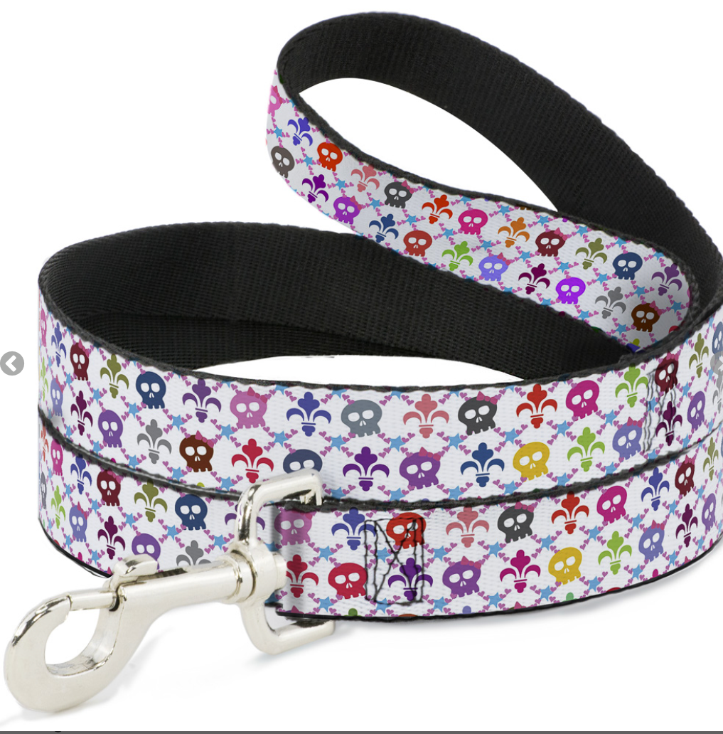 Skull & Fleur-de-Lis White/Multi Color