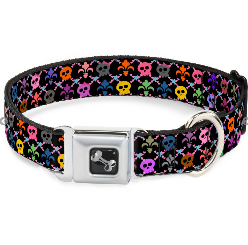 Skull & Fleur-de-Lis Black/Multi Color